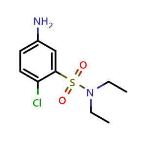 Chemical structure of 5-Amino-2-chloro-N,N-diethylbenzene-1-sulfonamide , CAS 571150-08-8, AChemBlock W162104
