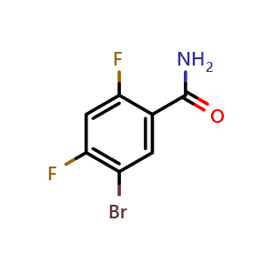 Chemical structure of 5-Bromo-2,4-difluoro-benzamide , CAS 1805583-56-5, AChemBlock W162108