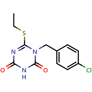 1-(4-Chlorobenzyl)-6-(ethylthio)-1,3,5-triazine-2,4(1H,3H)-dione