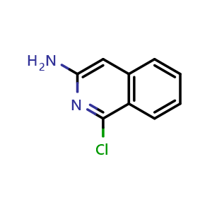 Chemical structure of 1-Chloroisoquinolin-3-amine , CAS 7574-64-3, AChemBlock W162114
