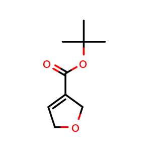 Chemical structure of tert-Butyl 2,5-dihydrofuran-3-carboxylate , CAS 797038-34-7, AChemBlock W162115
