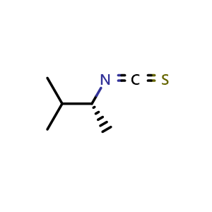 Chemical structure of (R)-(-)-3-Methyl-2-butyl isothiocyanate , CAS 737001-02-4, AChemBlock W162122