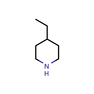 Chemical structure of 4-Ethylpiperidine , CAS 3230-23-7, AChemBlock W162144