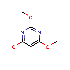Chemical structure of 2,4,6-Trimethoxypyrimidine , CAS 13106-85-9, AChemBlock W162173