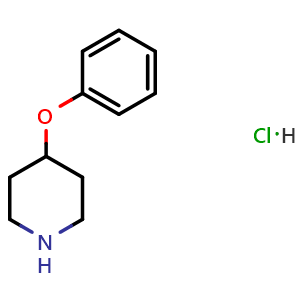 Chemical structure of 4-Phenoxypiperidine hydrochloride , CAS 3413-27-2, AChemBlock W162174
