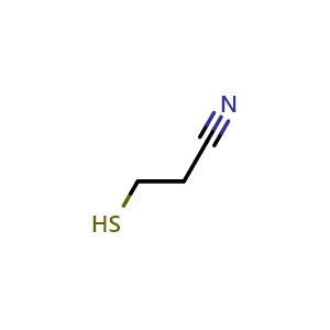 Chemical structure of 3-Mercaptopropanenitrile , CAS 1001-58-7, AChemBlock W162198