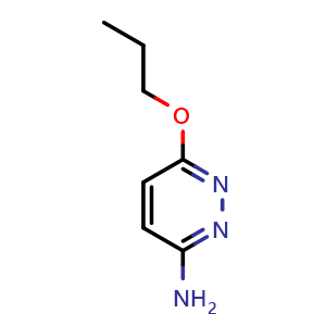 Chemical structure of 6-Propoxypyridazin-3-amine , CAS 90008-50-7, AChemBlock W162206