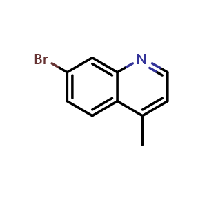 Chemical structure of 7-Bromo-4-methylquinoline , CAS 141052-31-5, AChemBlock W162215
