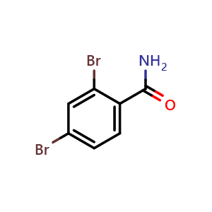 Chemical structure of 2,4-Dibromobenzamide , CAS 874522-46-0, AChemBlock W162219