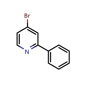 Chemical structure of 4-Bromo-2-phenylpyridine , CAS 98420-98-5, AChemBlock W162241