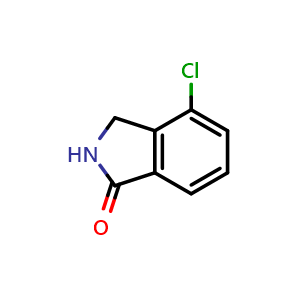 Chemical structure of 4-Chloro-1-isoindolinone , CAS 871723-37-4, AChemBlock W162244