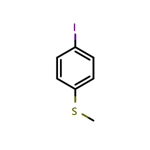 Chemical structure of (4-Iodophenyl)(methyl)sulfane , CAS 35371-03-0, AChemBlock W162273