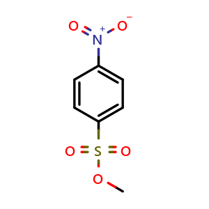 Chemical structure of Methyl 4-nitrobenzenesulfonate , CAS 6214-20-6, AChemBlock W162277