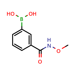 Chemical structure of (3-(Methoxycarbamoyl)phenyl)boronic acid , CAS 850567-26-9, AChemBlock W162278