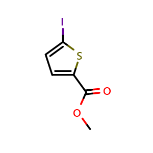 Chemical structure of methyl 5-iodothiophene-2-carboxylate , CAS 88105-22-0, AChemBlock W162313