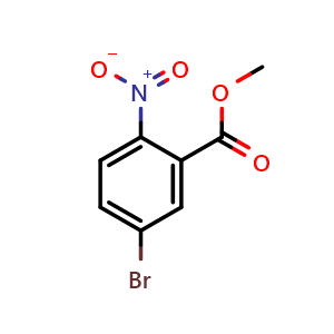 Chemical structure of methyl 5-bromo-2-nitrobenzoate , CAS 883554-93-6, AChemBlock W162316