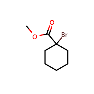 Chemical structure of Methyl 1-bromocyclohexanecarboxylate , CAS 3196-23-4, AChemBlock W162321