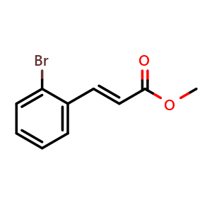 Chemical structure of Methyl (2E)-3-(2-bromophenyl)prop-2-enoate , CAS 92991-89-4, AChemBlock W162324