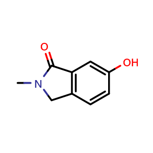 Chemical structure of 6-Hydroxy-2-methylisoindolin-1-one , CAS 1344701-44-5, AChemBlock W162338