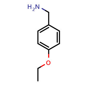 Chemical structure of (4-Ethoxyphenyl)methanamine , CAS 6850-60-8, AChemBlock W162356
