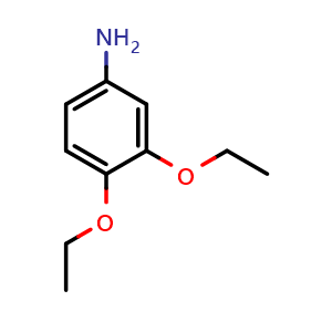 Chemical structure of 3,4-Diethoxyaniline , CAS 39052-12-5, AChemBlock W162359
