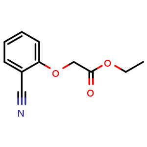 Chemical structure of Ethyl 2-(2-cyanophenoxy)acetate , CAS 39786-34-0, AChemBlock W162365