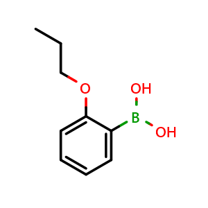 Chemical structure of 2-Propoxyphenylboronic acid , CAS 134896-34-7, AChemBlock W162392