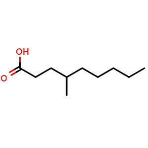 Chemical structure of 4-Methylnonanoic acid , CAS 45019-28-1, AChemBlock W162405