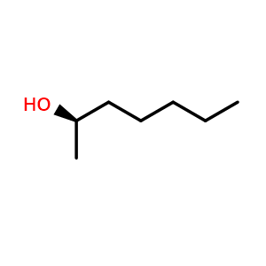 Chemical structure of (R)-Heptan-2-ol , CAS 6033-24-5, AChemBlock W162407