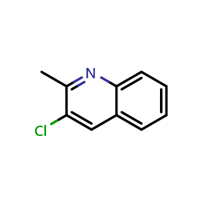 Chemical structure of 3-Chloro-2-methylquinoline , CAS 10222-49-8, AChemBlock W162427