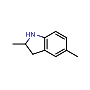 Chemical structure of 2,5-Dimethylindoline , CAS 90874-56-9, AChemBlock W162435