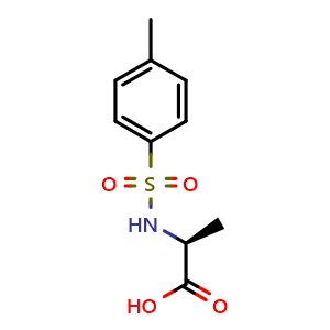 Chemical structure of (S)-2-(4-Methylphenylsulfonamido)propanoic acid , CAS 21957-58-4, AChemBlock W162443
