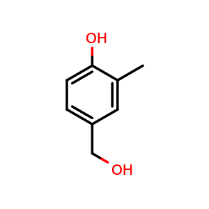 Chemical structure of 4-(Hydroxymethyl)-2-methylphenol , CAS 18299-15-5, AChemBlock W162448