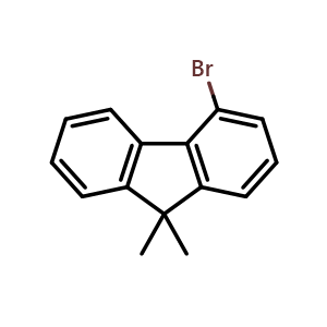Chemical structure of 4-Bromo-9,9-dimethyl-9H-fluorene , CAS 942615-32-9, AChemBlock W162497