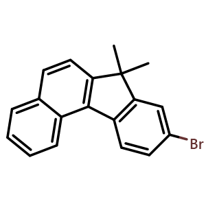 Chemical structure of 9-Bromo-7,7-dimethyl-7H-benzo[c]fluorene , CAS 1198396-46-1, AChemBlock W162499
