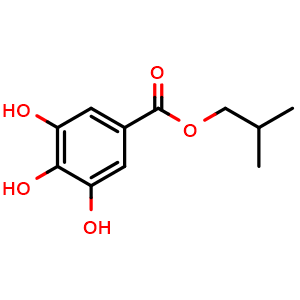Chemical structure of Isobutyl 3,4,5-trihydroxybenzoate , CAS 3856-05-1, AChemBlock W162524