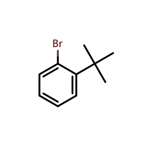 Chemical structure of 1-Bromo-2-(tert-butyl)benzene , CAS 7073-99-6, AChemBlock W162546