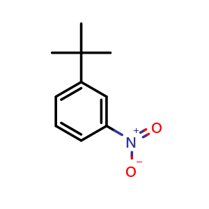 Chemical structure of 1-(tert-Butyl)-3-nitrobenzene , CAS 23132-52-7, AChemBlock W162549