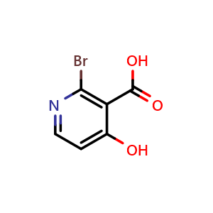 Chemical structure of 2-Bromo-4-hydroxynicotinic acid , CAS 1150561-81-1, AChemBlock W162592
