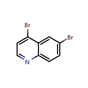 Chemical structure of 4,6-Dibromoquinoline , CAS 927801-13-6, AChemBlock W162593
