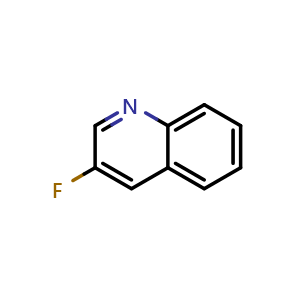 Chemical structure of 3-Fluoroquinoline , CAS 396-31-6, AChemBlock W162595