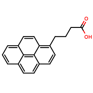 Chemical structure of 1-Pyrenebutyric acid , CAS 3443-45-6, AChemBlock W162596
