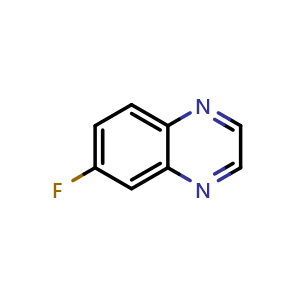 Chemical structure of 6-Fluoroquinoxaline , CAS 1644-14-0, AChemBlock W162600