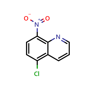 Chemical structure of 5-Chloro-8-nitroquinoline , CAS 6942-98-9, AChemBlock W162605