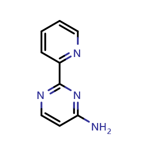 Chemical structure of 2-(Pyridin-2-yl)pyrimidin-4-amine , CAS 61310-37-0, AChemBlock W162606