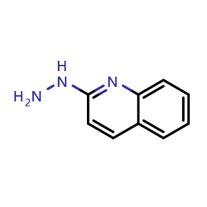 Chemical structure of 2-quinolylhydrazine , CAS 15793-77-8, AChemBlock W162621