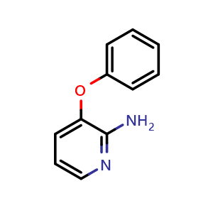 Chemical structure of 3-Phenoxypyridin-2-amine , CAS 391906-83-5, AChemBlock W162633