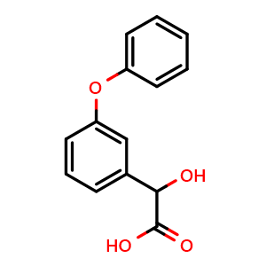 Chemical structure of 3-Phenoxymandelic acid , CAS 66637-86-3, AChemBlock W162634