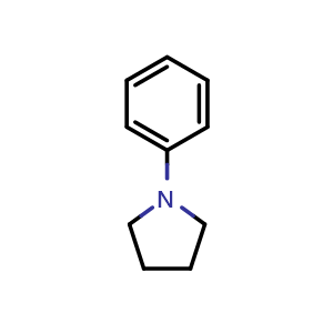 Chemical structure of 1-Phenylpyrrolidine , CAS 4096-21-3, AChemBlock W162636