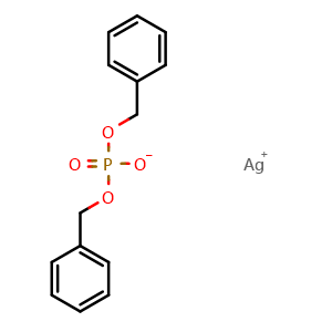 Chemical structure of Silver(I) dibenzyl phosphate , CAS 50651-75-7, AChemBlock W162641